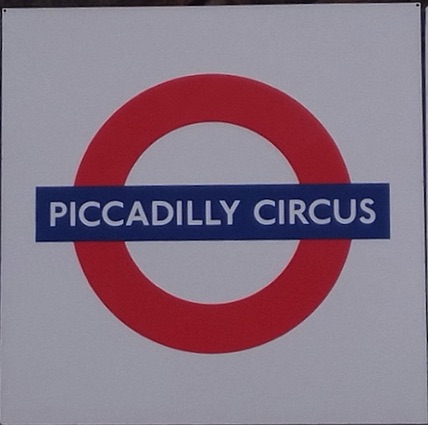 Piccadilly Circus london Underground Roundel 
